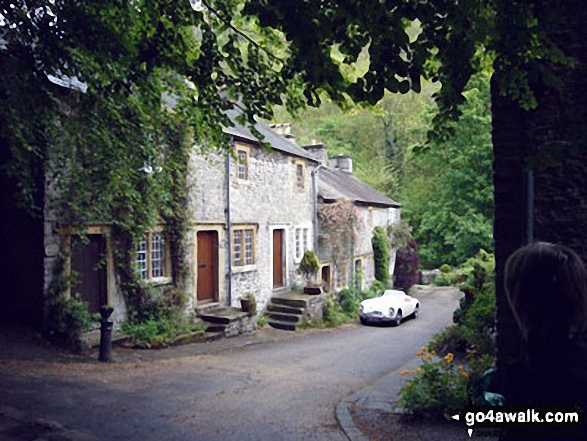 Walk d196 Water-cum-Jolly Dale, Cressbrook Dale and Monks Dale from Miller's Dale - Old Mill Cottages in Ravensdale Wood just up from Cressbrook