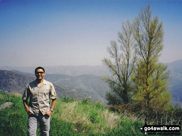 My husband Bal on The Alpujarras in Sierra Nevada Granada Spain