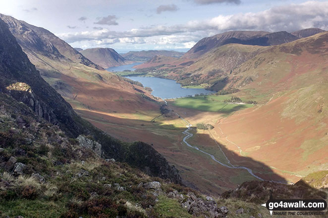 Walk c456 Fleetwith Pike, Hay Stacks, Brandreth and Grey Knotts from Honister Hause - Crummock Water and Buttermere from Hay Stacks (Haystacks)