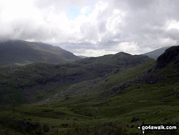 Walk gw136 The Snowdon (Yr Wyddfa) Horseshoe from Pen-y-Pass - The Miners' Track from the PYG Track, Snowdon (Yr Wyddfa)