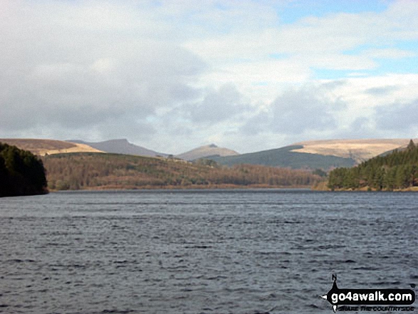 Corn Du and Pen y Fan (centre left) and Cribyn (centre) from Neuadd Reservoir