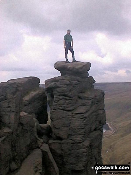 Me on The 'Trinacle' on Dovestone Edge in The South Pennines North Yorkshire England