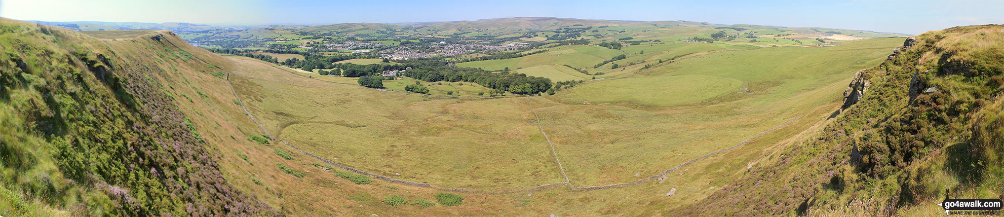 Looking NW towards Combs from the Black Edge (Combs Moss) plateau