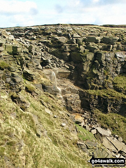 Walk d186 Kinder Scout and Kinder Downfall from Bowden Bridge, Hayfield - Kinder Downfall