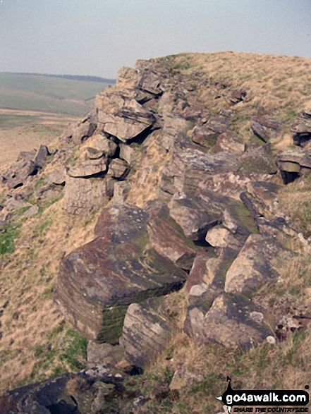 On the craggy summit of Crook Hill (Ladybower)