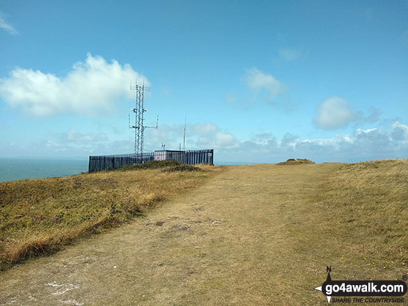 Walk iw101 Tennyson's Monument and The Needles from Freshwater Bay - Radio Mast on Tennyson Down