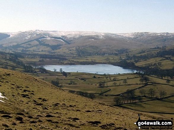 Walk ny160 Addlebrough and Thornton Rust from Askrigg, Wensleydale - Semer Water from Worton Pasture