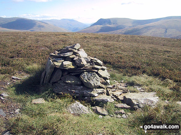 The cairn on the summit of Little Calva