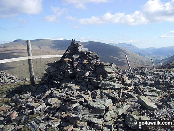 The cairn on the summit of Great Calva