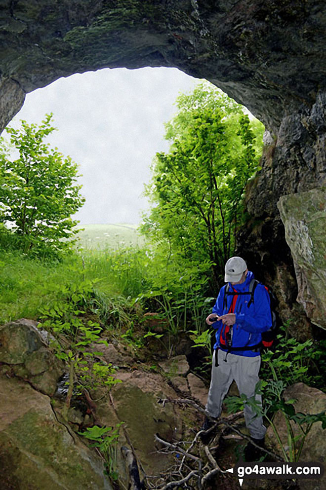 Inside another cave above Thor's Cave