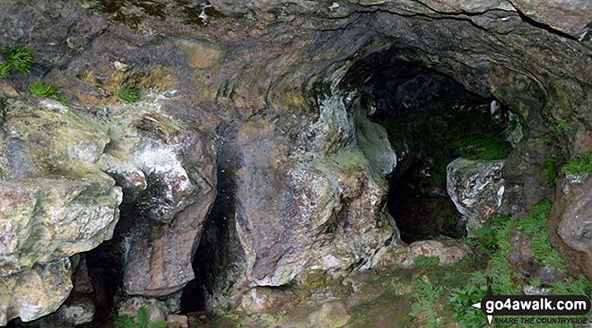 Walk s201 Grindon Moor, Grindon and Weag's Bridge from Butterton - Inside another cave above Thor's Cave