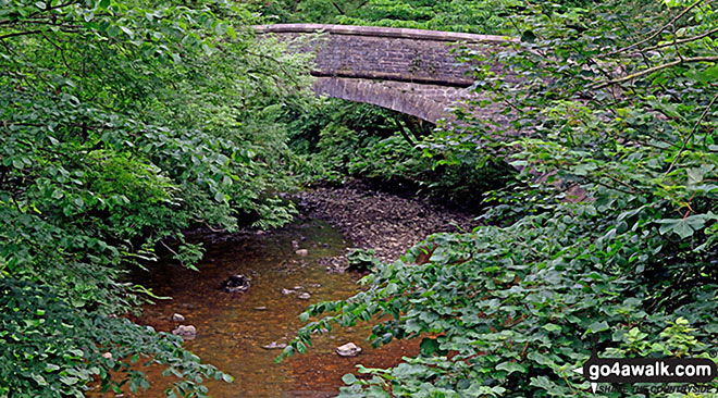 Walk s201 Grindon Moor, Grindon and Weag's Bridge from Butterton - The old bridge below Wettonmill