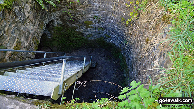 Access ladder into one of the Lathkill Dale Mines