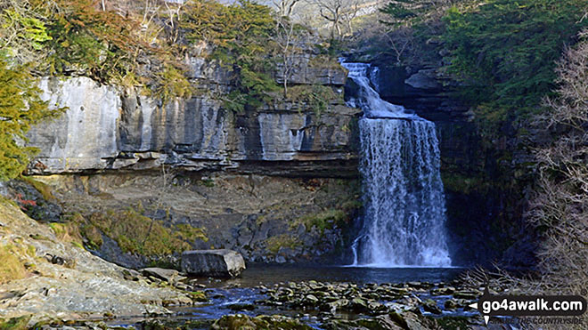 Walk ny154 Ingleborough and the Ingleton Waterfalls from Ingleton - Thornton Force on The Ingleton Waterfalls Trail