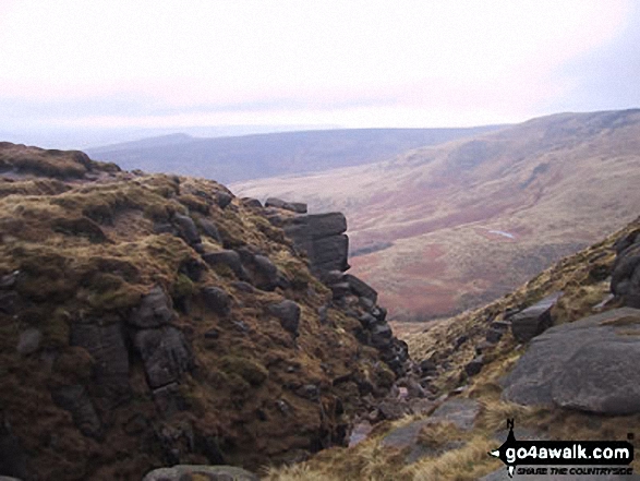 Looking Down Red Brook from Kinder Scout