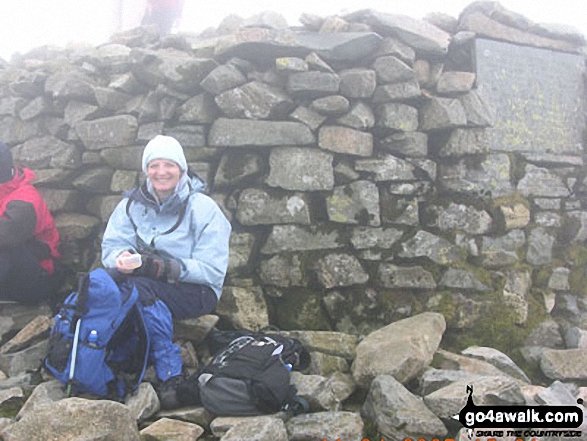 Me on Scafell Pike in The Lake District Cumbria England