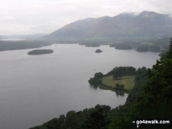 Walk c203 Ashness Bridge, Surprise View, Watendlath, Rosthwaite and The River Derwent from Barrow Bay - Surprise View near Ashness Bridge