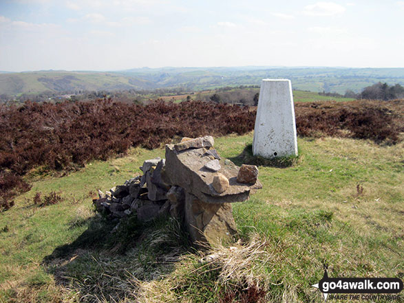 Stone dragon sculpture on the summit of Revidge