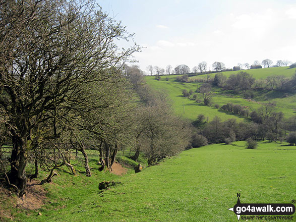 The Staffordshire countryside south of Villa Farm near Warslow