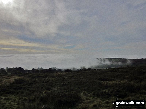 Walk sh101 Brown Clee Hill from Cleobury North - Temperature inversion seen from Brown Clee Hill in Autumn