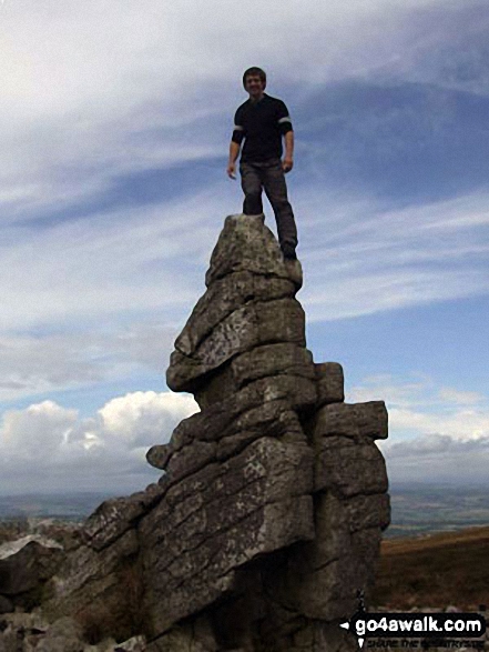 James having fun at Stiperstones