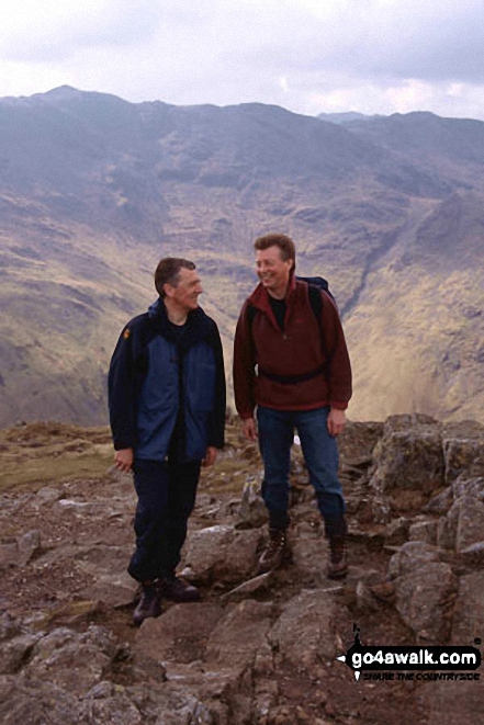 Brian & Steve on Pike Of Stickle in The Lake District Cumbria England