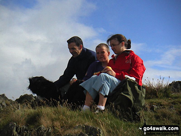 The young Tylers with Sam on Place Fell in The Lake District Cumbria England