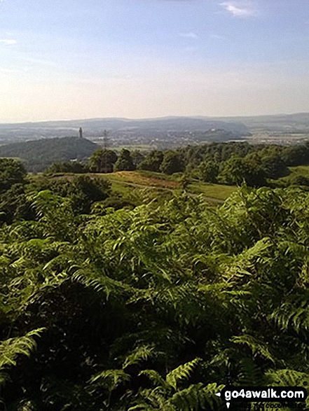 A view of Wallace Monument heading up the Dumyat