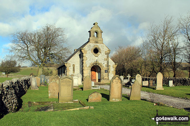 Walk d206 Monsal Dale and Ashford in the Water from Bakewell - Little Longstone Church