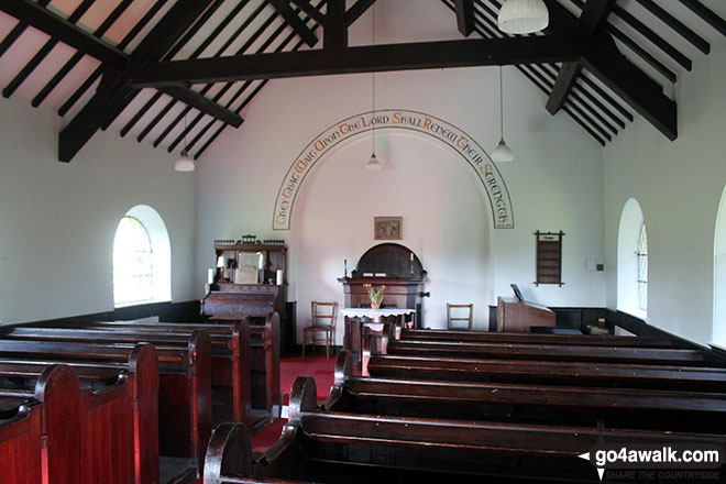 Walk d206 Monsal Dale and Ashford in the Water from Bakewell - Inside Little Longstone Church