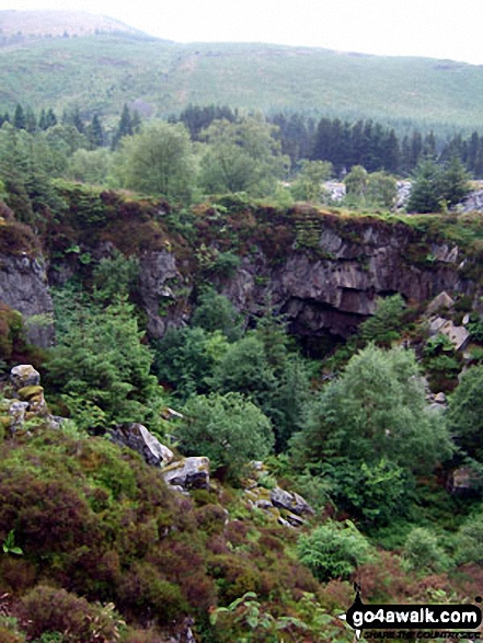 Walk gw125 Tarrenhendre from Abergynolwyn - Bryn-Eglwys Quarry