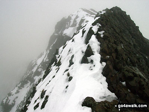 Crib Goch in the snow