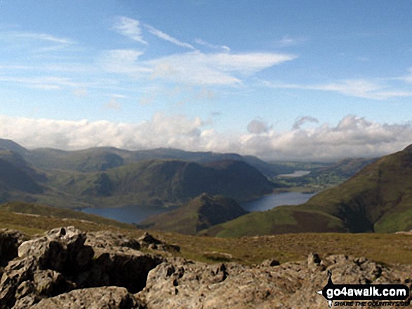 Walk c142 Robinson and Dale Head from Little Town - Mellbreak, Buttermere and Rannerdale Knotts from Robinson