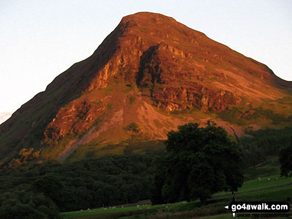 Mellbreak taken in the evening sunlight from the Kirkstile Inn in Loweswater Village