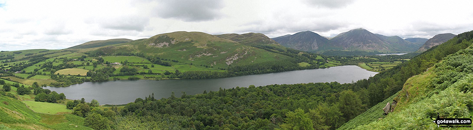 Walk c413 Burnbank Fell, Gavel Fell and Hen Comb from Loweswater - Loweswater photographed from the terrace path above Holme Wood