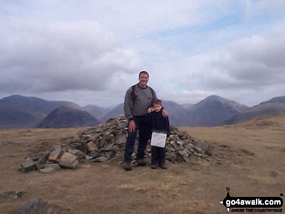 Me And My Seven Year Old Son on Illgill Head in The Lake District Cumbria England