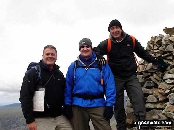 Buzz, Sharky and Yorkie on top of Lingmell before climbing Scafell Pike to round off the day