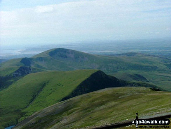 Walk gw126 Snowdon via The Llanberis Path - Cefn-Du, Moel Eilio (Llanberis), Foel Gron, Foel Goch and Moel Cynghorion from Snowdon (Yr Wyddfa)