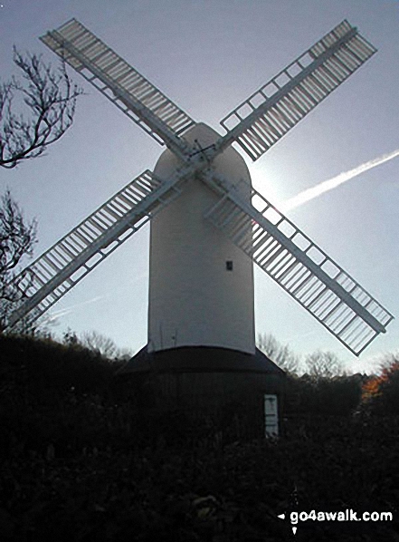 Walk ws140 Jack and Jill and Wolstonbury Hill from Clayton - Jill Windmill, Clayton