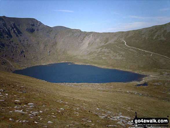 Walk c427 Helvellyn via Striding Edge from Patterdale - Helvellyn, Swirral Edge and Red Tarn from Hole-in-the-Wall