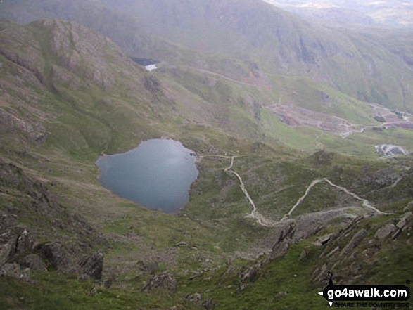 Walk c179 The Seathwaite Round from Seathwaite (Duddon Valley) - Low water from The Old Man of Coniston