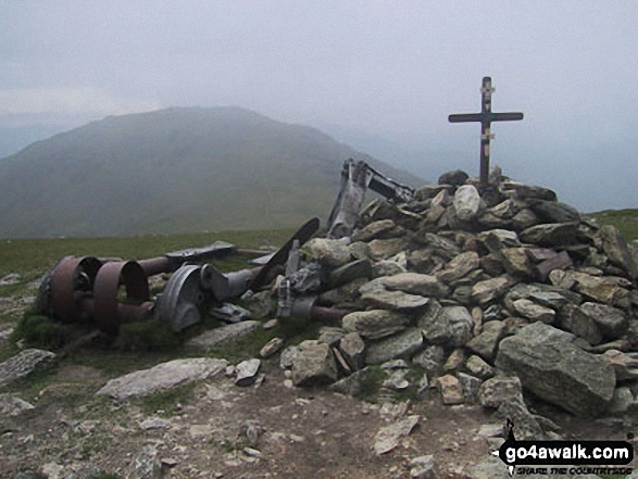 Walk c303 Swirl How and Wetherlam from Little Langdale - The WW2 Halifax Bomber Memorial on Great Carrs