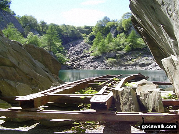 Disused track bed in Hodge Close Quarry, High Tilberthwaite