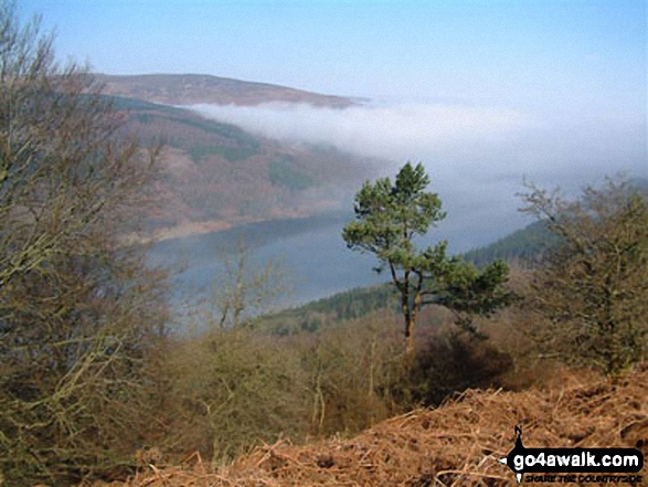 Walk po163 Pant y Creigiau and Darren Fach from Blaen y Glyn - Talybont Reservoir from the path to Pen Rhiw-calch