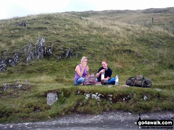 Walk gw105 Snowdon via The Watkin Path from Nantgwynant - Me and Janine on our way up Snowdon