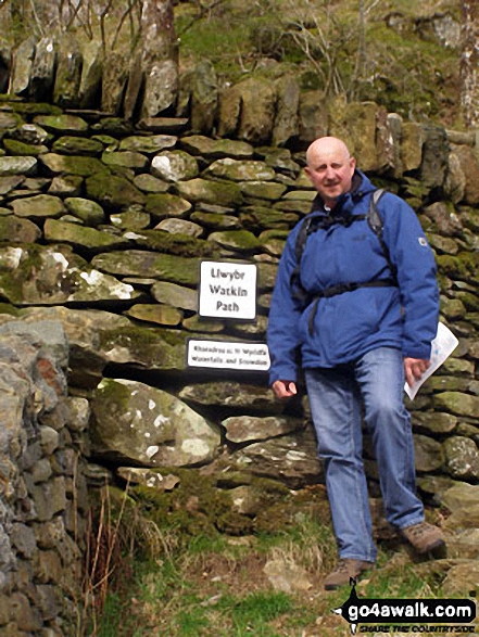 Walk gw105 Snowdon via The Watkin Path from Nantgwynant - On the Watkin Path enroute to Mount Snowdon (Yr Wyddfa)