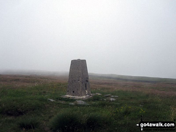 Park Fell (Ribblehead) summit in mist