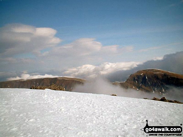 Anocah Mor (left) and Anoach Beag (right) from the summit of Ben Nevis