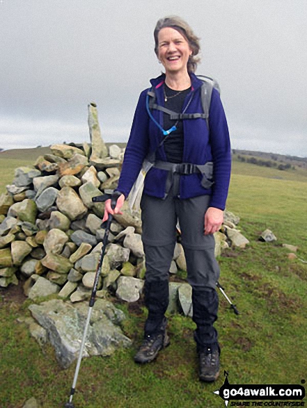 Me at a cairn on the way up to Hampsfell