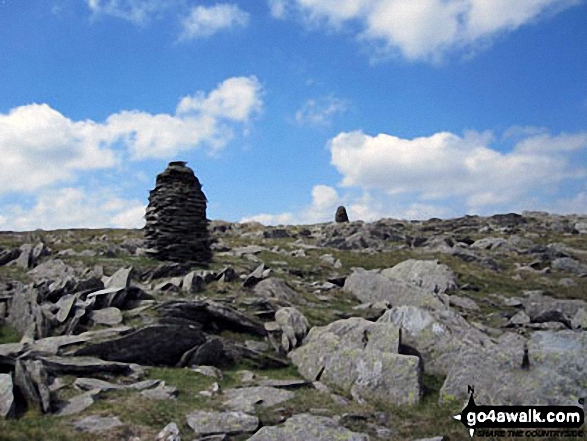 Stone Beacons on the summit of Branstree